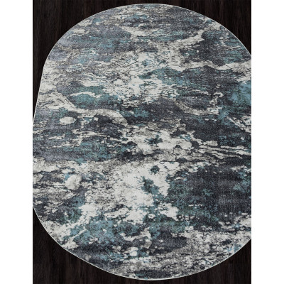 Ковер 02463H - BLUE / GREY - Овал - коллекция SAFARI