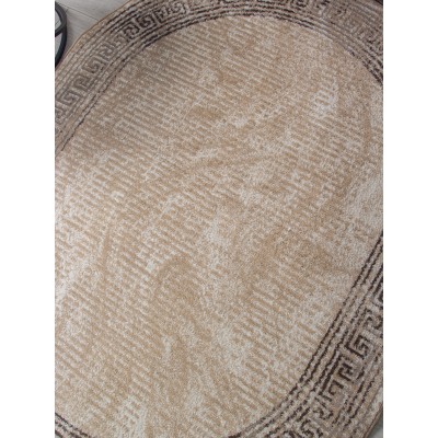 Ковер 06022A - TOZ GRI / BROWN - Овал - коллекция PRAGA