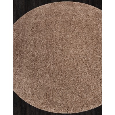Ковер L001 - LIGHT BROWN - Круг - коллекция SHAGGY TREND