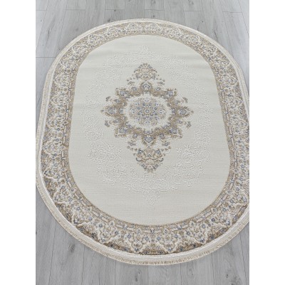 Ковер 27236A - CREAM / NAVY - Овал - коллекция MOSSO