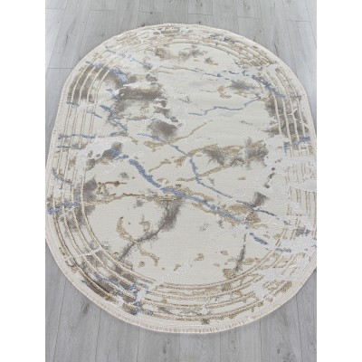 Ковер 27243A - GRY / BLUE - Овал - коллекция MOSSO