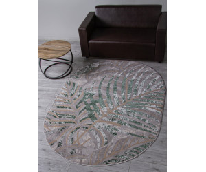 Ковер F479 - GRAY-GREEN - Овал - коллекция LIMAN