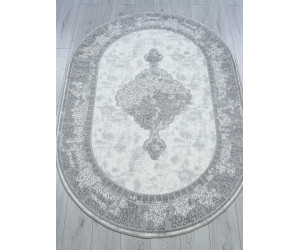 Ковер F163AQ - GREY / D.GREY - Овал - коллекция SIROCCO