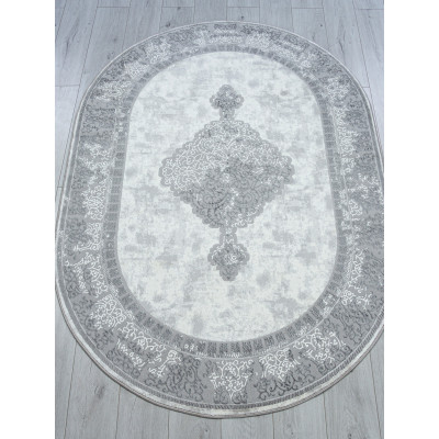 Ковер F163AQ - GREY / D.GREY - Овал - коллекция SIROCCO