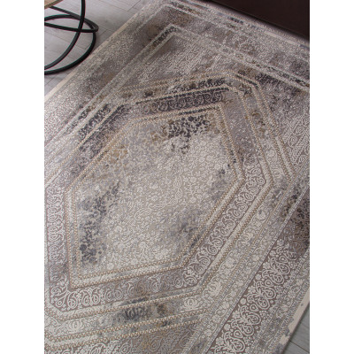 Ковер 00524 - GREY / CREAM - Прямоугольник - коллекция DUBAI