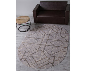 Ковер F480 - GRAY-BEIGE - Овал - коллекция LIMAN