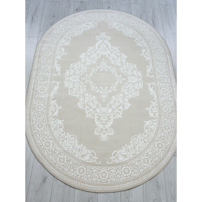 Ковер E830AF - BEIGE / CREAM - Овал - коллекция SIROCCO