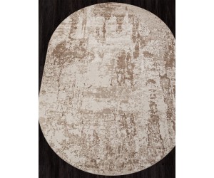 Ковер M027A - WHITE / BONE - Овал - коллекция SIESTA