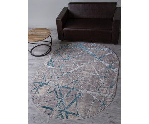 Ковер F478 - GRAY-BLUE - Овал - коллекция LIMAN