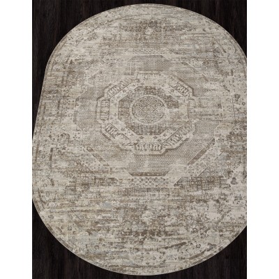 Ковер F446AD - BROWN / BEIGE - Овал - коллекция AFINA