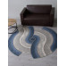 Ковер 00836T - GREY / BLUE - Круг - коллекция SAFIR
