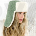 Сибирская шапка SIBERIAN WOOL, зеленый мох