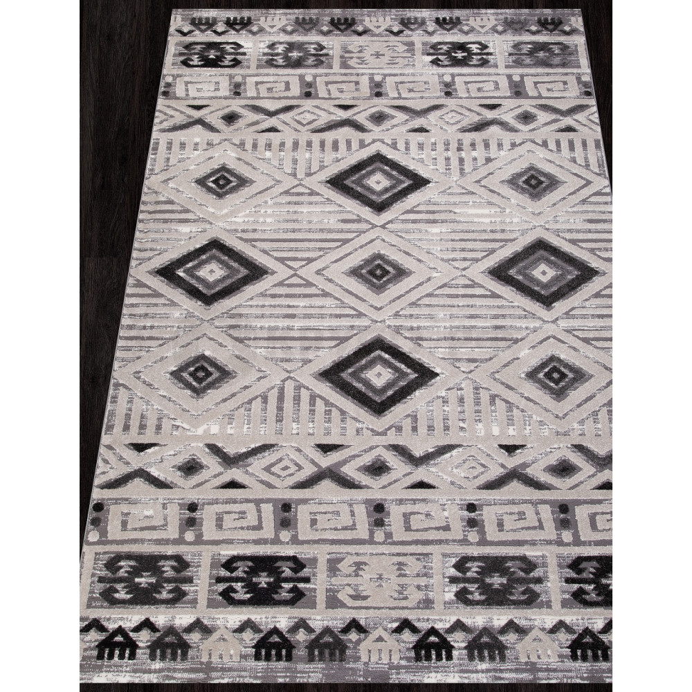 Ковер QP002 - WHITE / D.GRAY - Прямоугольник - коллекция ECLIPSE Ковер QP002 - WHITE / D.GRAY - Прямоугольник - коллекция ECLIPSE