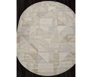 Ковер F416AD - BEIGE / L.BROWN - Овал - коллекция AFINA