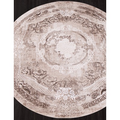 Ковер 03707A - BROWN / BROWN - Круг - коллекция ARMINA