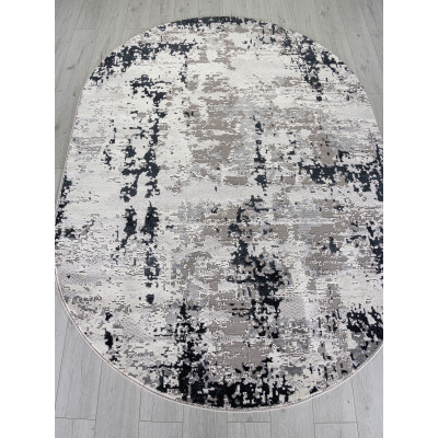 Ковер F282 - DARK GRAY - Овал - коллекция PALERMO