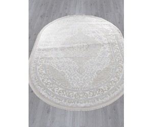 Ковер Q011A - BEIGE SHRINK / BEIGE FDY - Овал - коллекция EFSAN