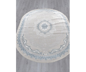 Ковер Q010A - CREAM SHRINK / BLUE FDY - Овал - коллекция EFSAN