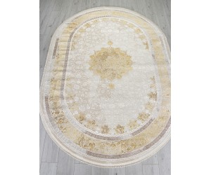 Ковер A064A - CREAM / GOLD FDY - Овал - коллекция ZARINA