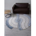 Ковер 00836T - GREY / BLUE - Круг - коллекция SAFIR