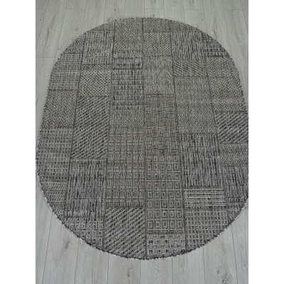 Ковер S160 - DARK GRAY - Овал - коллекция KAIR