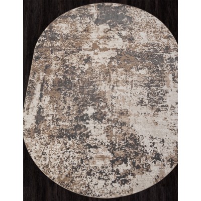 Ковер M028A - CREAM / GRAY - Овал - коллекция SIESTA