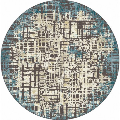 Ковер D730 - BLUE - Круг - коллекция SERENITY