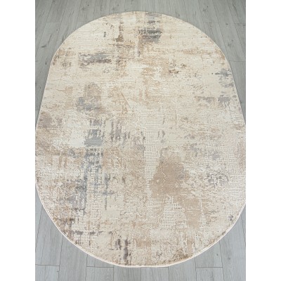 Ковер M043A - BONE / GRAY - Овал - коллекция SIESTA