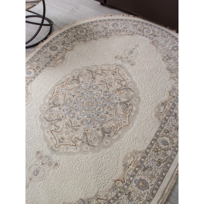 Ковер 35987Z - CREAM / CREAM - Овал - коллекция MELODY