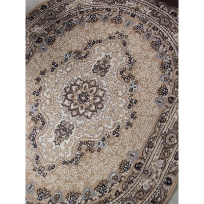 Ковер 06020A - BEIGE / BEIGE - Овал - коллекция PRAGA