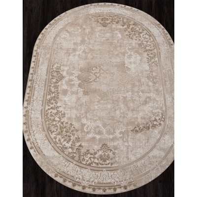 Ковер M030A - LIGHT BEIGE / CREAM - Овал - коллекция SIESTA