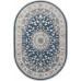 Ковер A050B - D.BLUE / CREAM - Овал - коллекция DELINA