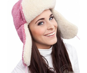 Сибирская шапка SIBERIAN WOOL, розовая