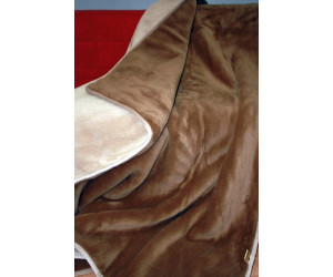 Одеяло из 100% шерсти Верблюд Капучино Беж/Кор двойное