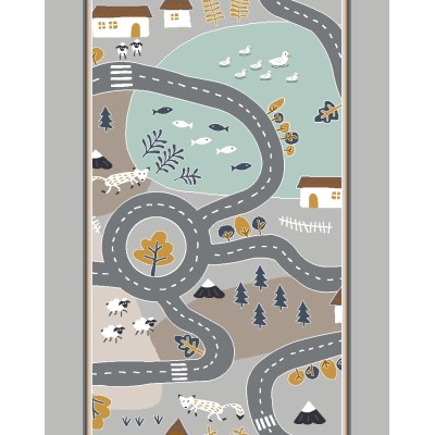 Ковер p2549a6r - 91 - Дорожка - коллекция принт 10-ти цветная дорожка