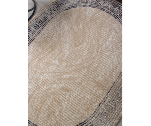 Ковер 06022A - TOZ GRI / NAVY - Овал - коллекция PRAGA