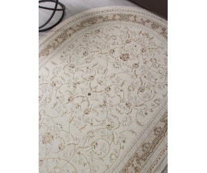 Ковер M101B - CREAM / CREAM - Овал - коллекция ZARINA