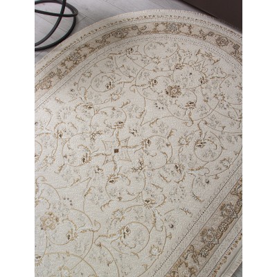 Ковер M101B - CREAM / CREAM - Овал - коллекция ZARINA