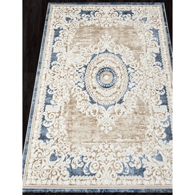 Ковер O1701 - 630 CREAM / BLUE - Прямоугольник - коллекция ANTEP