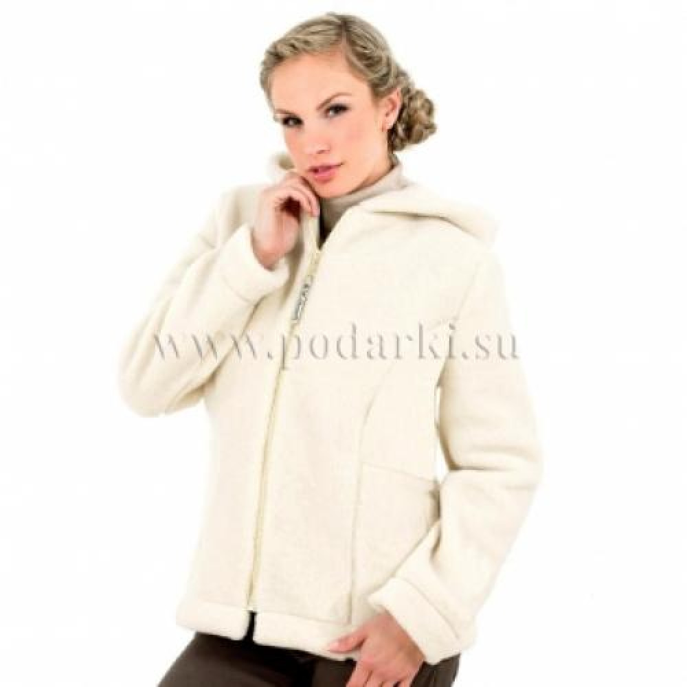 Куртка из овечьей шерсти "Барбара", белая
