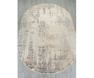 Ковер M027A - LIGHT BEIGE / TAUPE - Овал - коллекция SIESTA