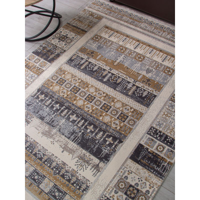 Ковер 00266 - GREY / BEIGE - Прямоугольник - коллекция DUBAI