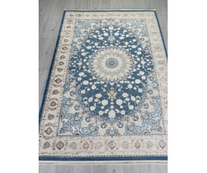 Ковер A050B - D.BLUE SHIRINK / CREAM - Прямоугольник - коллекция ZARINA