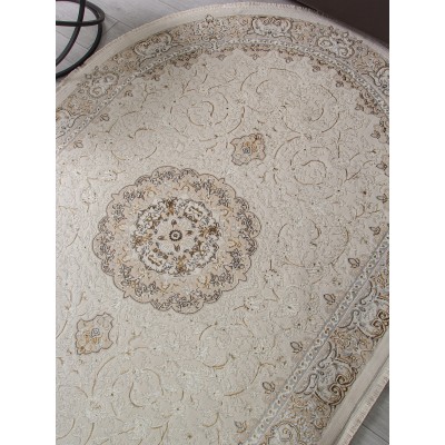 Ковер M107A - CREAM / CREAM - Овал - коллекция ZARINA