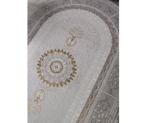 Ковер A053B - LIGHT GREY SHRINK / LIGHT GREY SHRINK - Овал - коллекция ZARINA